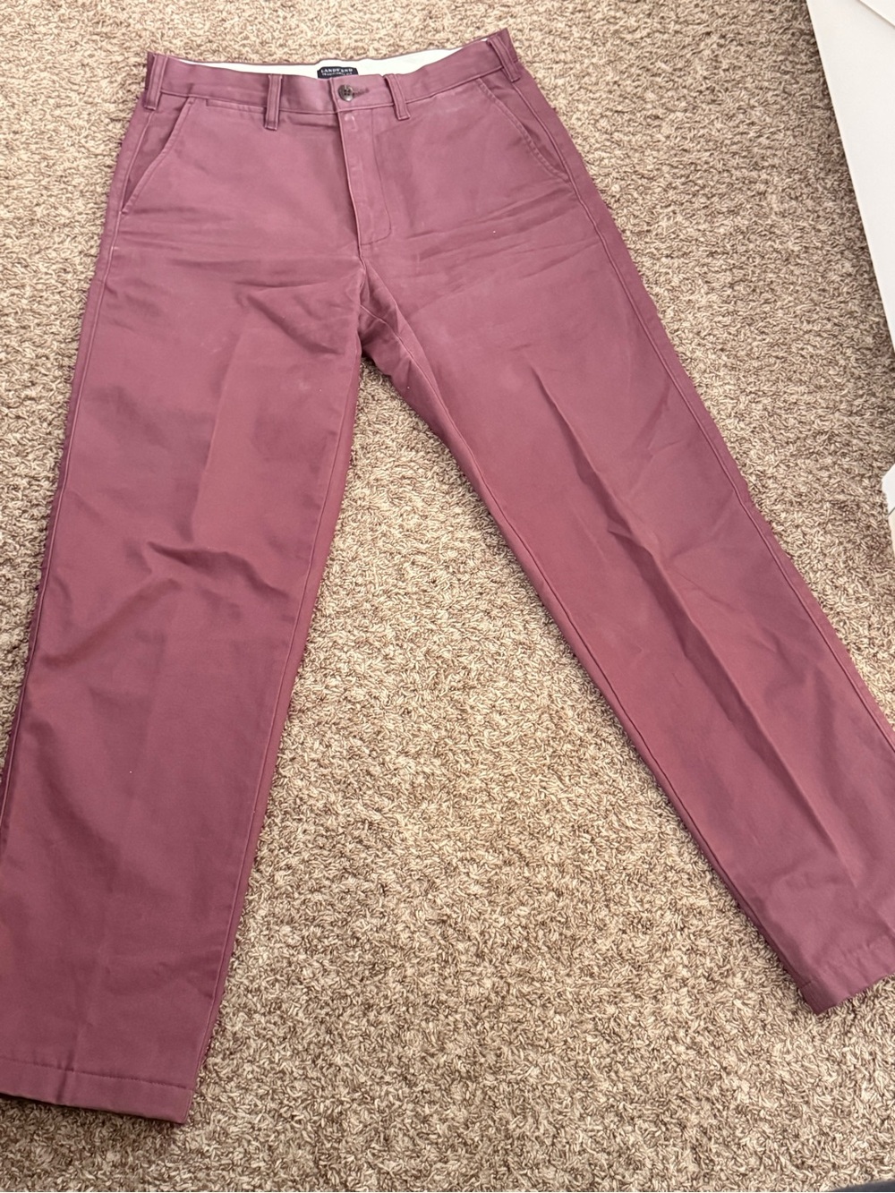 Lands' End Men's Chino Pants - Dusty Mauve